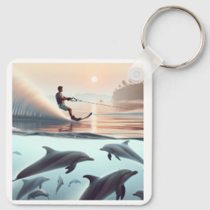 Chaveiro Praia e golfinhos
