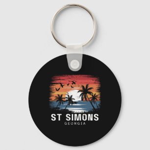 Chaveiro Praia St Simons Geórgia Surfe Surfista
