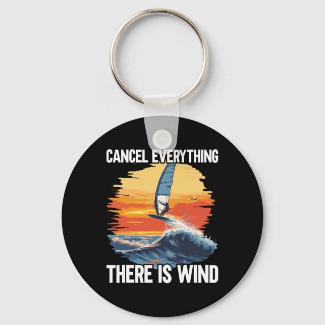 Chaveiro Prancha de Windfoiling Há Vento Asa Foil Surf (Frente)