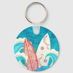 Chaveiro Pranchas de Surf Grunge Legais