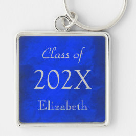 Chaveiro Prata na graduação azul