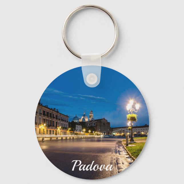 Chaveiro Prato della Valle à noite em Padova, Itália (Frente)