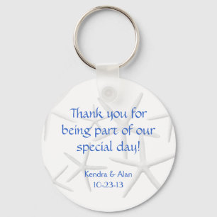 Chaveiro Pratos personalizados de casamento de Starfish