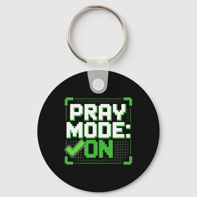 Chaveiro Pray Mode On Christian Gamer Graphic  (Frente)