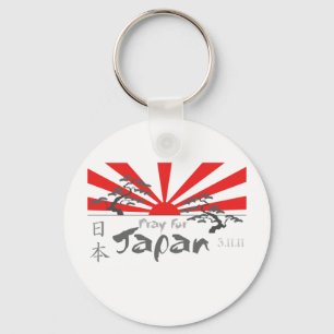 Chaveiro Pray para Japão com a ascensão Sun