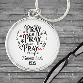 Chaveiro Pray Through Blessing Christian Saying Custom