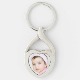 Chaveiro Precioso Menina Garota Silver Heart Gift Mãe