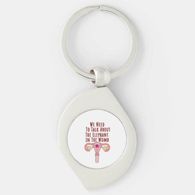 Chaveiro Precisamos conversar sobre o elefante na Womb (Frente)