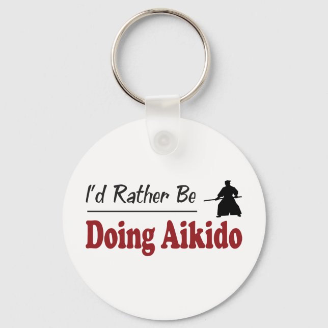 Chaveiro Preferencialmente A Fazer Aikido (Frente)
