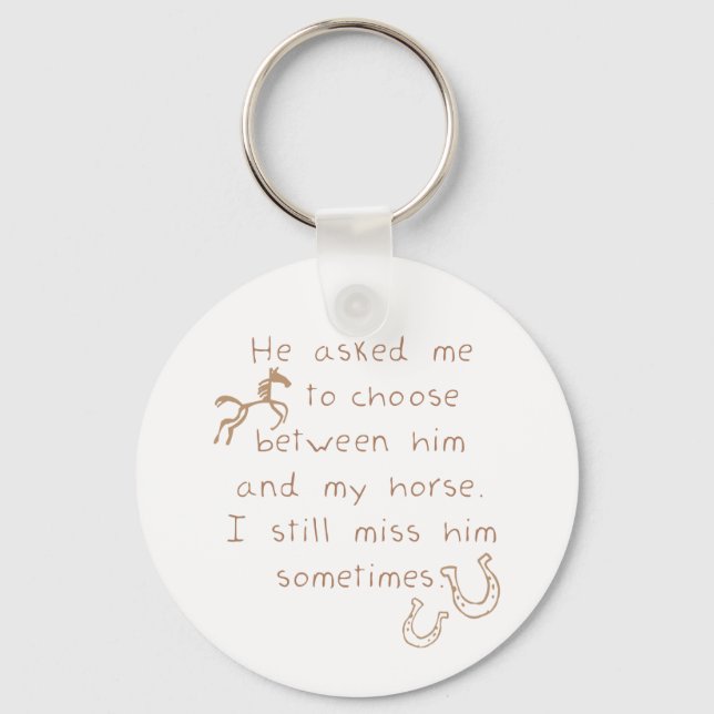 Chaveiro Preferencialmentes Mantêm O Cavalo (Frente)