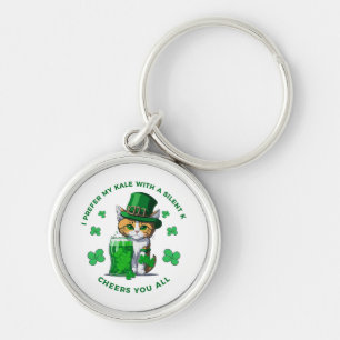 Chaveiro Prefiro Minha Kale Com Uma Cerveja Engraçada E Sil