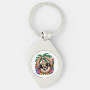 Chaveiro Preguiça Tropical Kawaii – Vibrações Agradáveis de