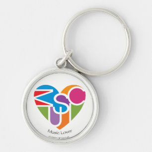 Chaveiro Premium do Lover's Heart® Music Lover