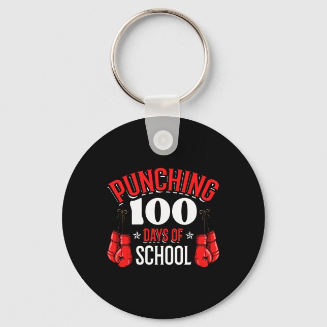 Chaveiro Prendendo 100 Dias De Luvas De Boxing Para Esporte (Frente)