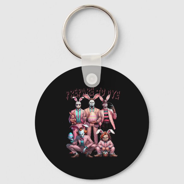 Chaveiro Prepare Para Groovy Tingir Funny Bunny Páscoa Horr (Frente)