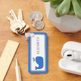 Chaveiro Preppy Blue Whale Personalizado