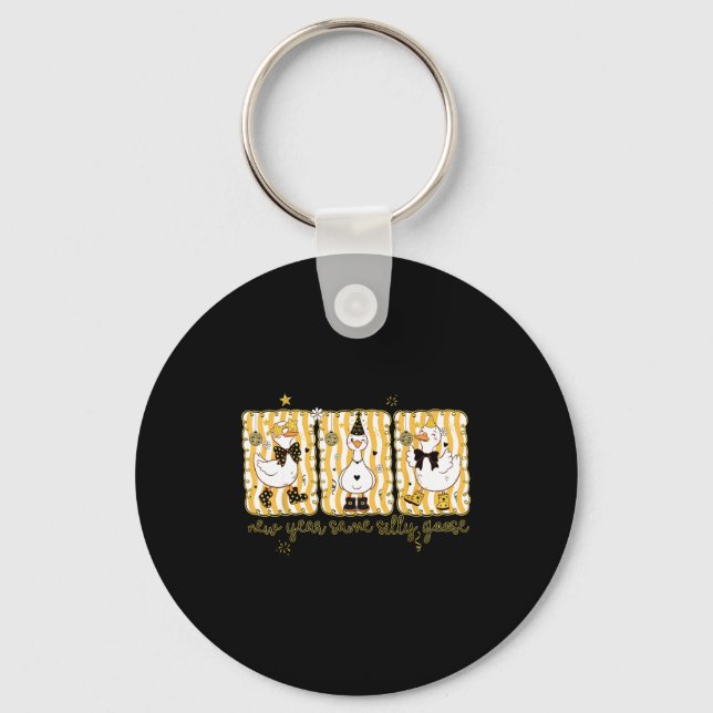 Chaveiro Preppy New Year Same Silly Goose Coquette Bow Happ (Frente)