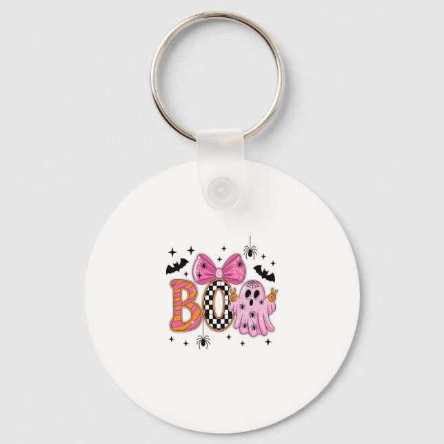 Chaveiro Preppy Spooky Halloween Boo (Frente)