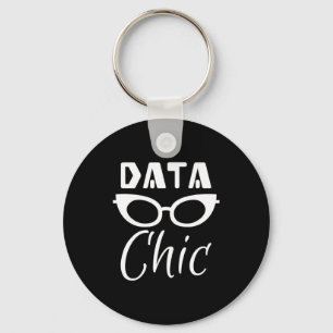 Chaveiro Presente Bonito T de Dados Chic Ciência de Dados M