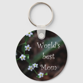 Chaveiro Presente-chave "A Melhor Mãe do Mundo" Floral