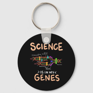 Chaveiro Presente cientista A Ciência Está Nos Meus Gen