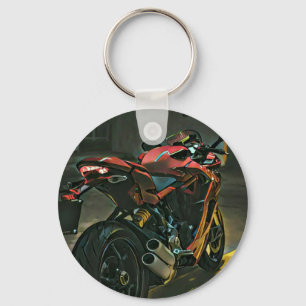Chaveiro presente clássico de motocicleta vintage