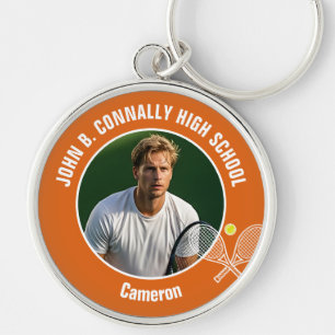 Chaveiro Presente Comemorativo de Foto de Tenista Laranja
