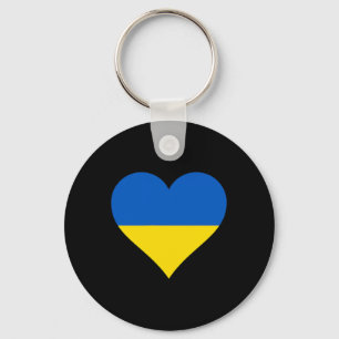 Chaveiro Presente Coração Bandeira da Ucrânia Amor Ucrânia