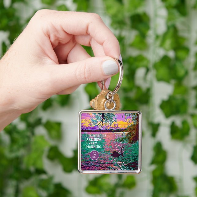 Chaveiro Presente cristão para mulheres Black Swan Photo Ar (Mão)