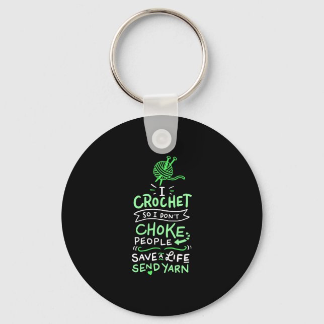 Chaveiro Presente Crocheter Crocheting (Frente)