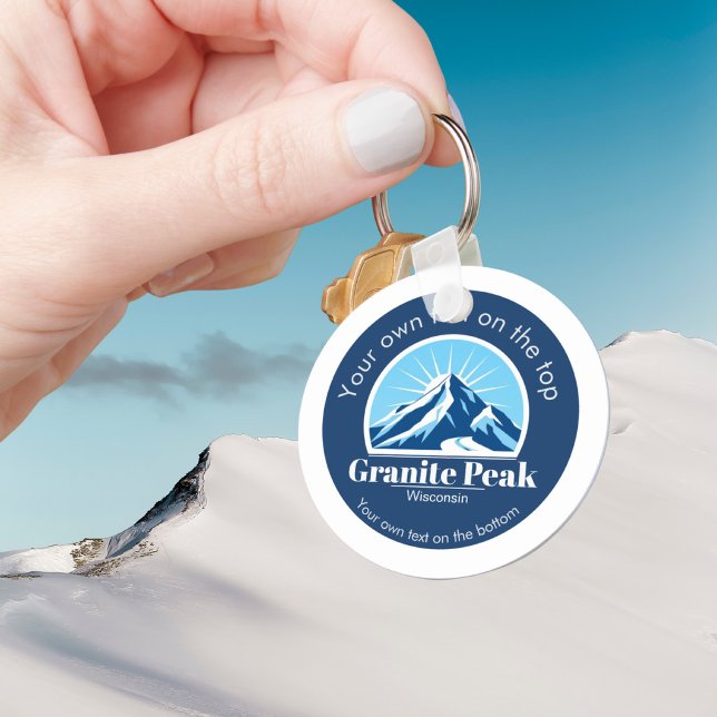 Chaveiro Presente da área de esqui Granite Peak Wisconsin (Criador carregado)