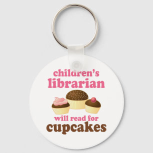 Chaveiro Presente da Bibliotecária do cupcake Lover Childre