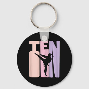 Chaveiro Presente de 10º Aniversário Karatê Taekwondo Marci