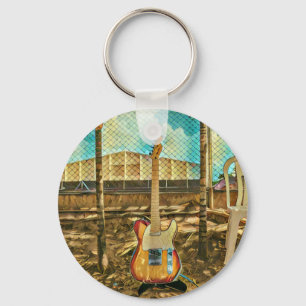 Chaveiro presente de amante de guitarra