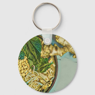 Chaveiro Presente de amante de macarrão