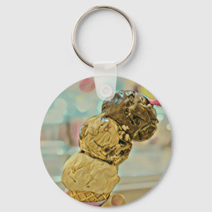 Chaveiro presente de aniversário de sorvete