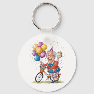Chaveiro Presente de Aniversário Divertido para Avó Andando