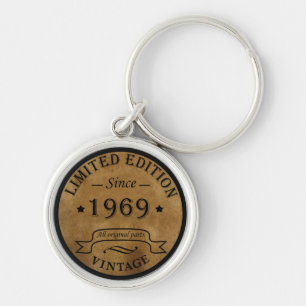 Chaveiro Presente de aniversário vintage nascido em 1969