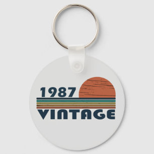 Chaveiro Presente de aniversário vintage nascido em 1987