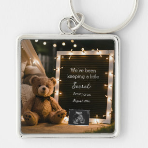 Chaveiro Presente de Anúncio de Gravidez Teddy Bear Cozy Ni