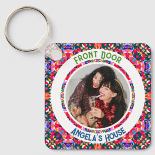 Chaveiro Presente de Aquecimento Doméstico Colorido de Text