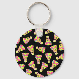 Chaveiro Presente de Badminton Shuttlecock Art