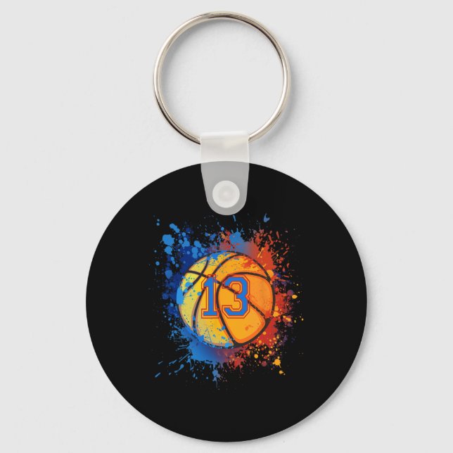 Chaveiro Presente De Basquete De Aniversário De 13 Anos De  (Frente)