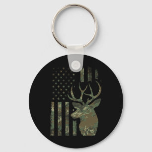 Chaveiro Presente De Caça Para Elk Deer - Bandeira American