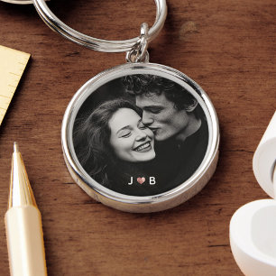 Chaveiro Presente de Casal com Foto Personalizada e Monogra