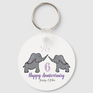 Chaveiro presente de casal de elefante do aniversário de c