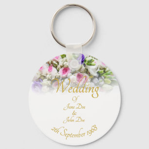 Chaveiro Presente de casamento - Noiva com buquê de casamen