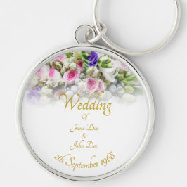 Chaveiro Presente de casamento - Noiva com buquê de casamen