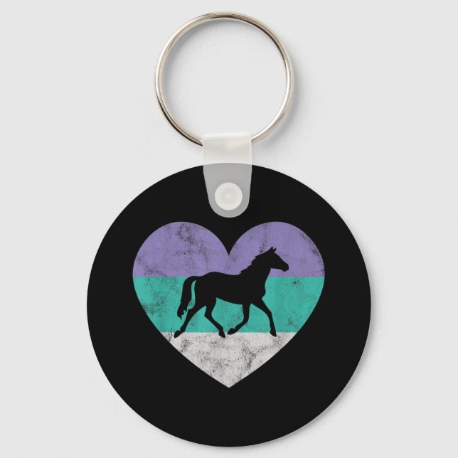 Chaveiro Presente De Cavalo Para Mulheres E Raparigas (Frente)