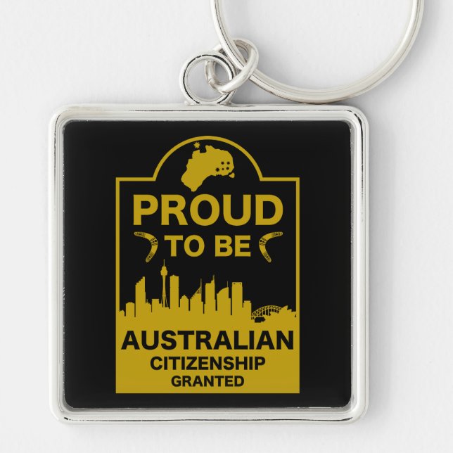 Chaveiro Presente de cidadania australiana (Frente)
